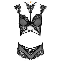 LIVCO CORSETTI FASHION - PALMENOM LC 90614 BRA + BLACK SHORTS L/XL