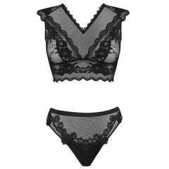 LIVCO CORSETTI FASHION - TIMOSAN LC 90631 BRA + BLACK PANTS L/XL