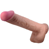 PRETTY LOVE - SLIDING SKIN SERIES REALISTIC DILDO WITH SLIDING SUCTION CUP BROWN SKIN 26 CM