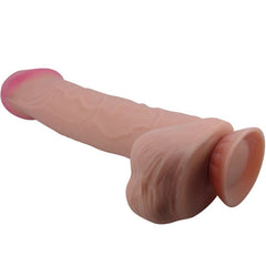 PRETTY LOVE - SLIDING SKIN SERIES REALISTIC DILDO WITH SLIDING SUCTION CUP BROWN SKIN 26 CM
