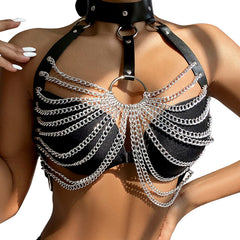 SUBBLIME - CHEST HARNESS WITH LARGE CHAIN RINGS ONE SIZE