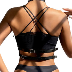 SUBBLIME - ETO LEATHER RING CHEST HARNESS ONE SIZE