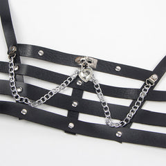 SUBBLIME - CORSET HARNESS WITH CHAIN DETAIL ONE SIZE