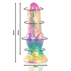EPIC - IRIS DILDO WITH RAINBOW PLEASURE TESTICLES