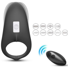 ARMONY - SHARK VIBRATING RING FOR COUPLES REMOTE CONTROL BLACK