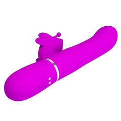PRETTY LOVE - 4 IN 1 MULTIFUNCTION RABBIT VIBRATOR FUCHSIA BUTTERFLY