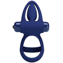 PRETTY LOVE - MAT DOUBLE RING WITH VIBRATION AND BLUE STIMULATOR