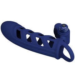 PRETTY LOVE - ALTAF VIBRATING RING WITH BLUE SILICONE SHEATH