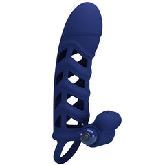 PRETTY LOVE - ALTAF VIBRATING RING WITH BLUE SILICONE SHEATH