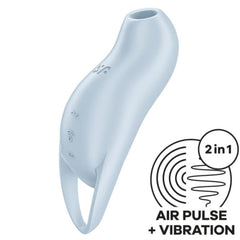 SATISFYER - POCKET PRO 1 CLITORAL STIMULATOR LIGHT BLUE