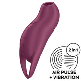 SATISFYER - POCKET PRO 1 CLITORAL STIMULATOR GARNET