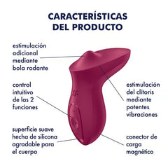 SATISFYER - EXCITERRR VIBRATOR LAY-ON CLITORIS BERRY