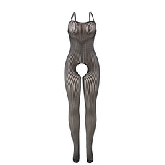 SUBBLIME - 951726 BLACK ELASTIC NET BODYSTOCKING WITHOUT BOTTOM ONE SIZE