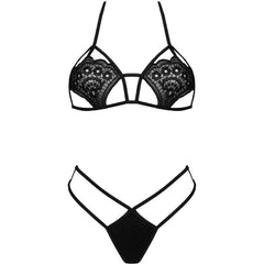 LIVCO CORSETTI FASHION - JIMENA LC 20216 BRA + TANGA PRETO TAMANHO ÚNICO