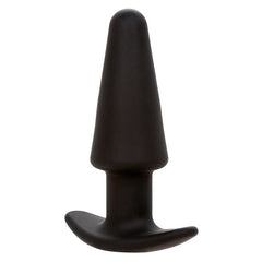 CALEXOTICS - ROCK BOTTOM PLUG ANAL CÔNICO 10 VIBRAÇÕES SILICONE PRETO