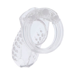 HIDDEN DESIRE - EXTREME CLEAR ADJUSTABLE ACRYLIC CHASTITY COCK CAGE