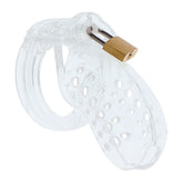 HIDDEN DESIRE - EXTREME CLEAR ADJUSTABLE ACRYLIC CHASTITY COCK CAGE