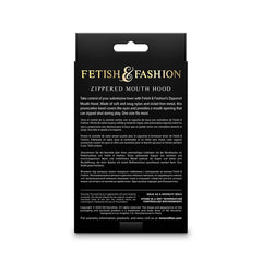 NS NOVELTIES - FETISH & FASHION CLOSED MOUTH ZIPPER HOOD NYLON WHITE