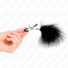 KINK - BLACK 7 CM FEATHER CLIP FOR NIBS