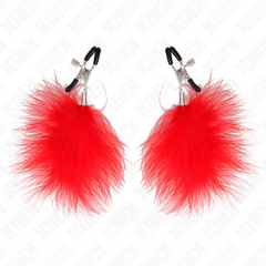 KINK - RED FEATHER CLIP 7 CM