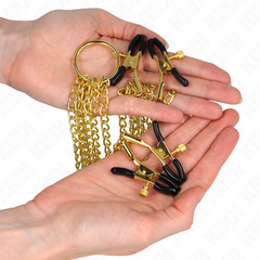 KINK - 4 ADJUSTABLE NIPPLE AND CLITORITE CLAMPS GOLD