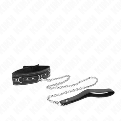 KINK - PVC LEATHER NECKLACE WITH BELT 105 CM RHINESTONES RIVET 41.5 X 4 CM