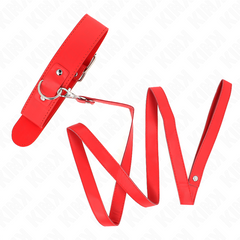 KINK - NECKLACE WITH BELT 116 CM ADJUSTABLE RED STRAP 32-50 CM X 8 CM