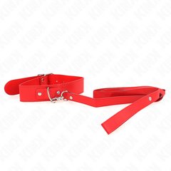 KINK - NECKLACE WITH BELT 116 CM ADJUSTABLE RED STRAP 32-50 CM X 8 CM