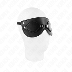 KINK - LEATHER MASK WITH DETACHABLE EYE COVERS 22 x 9 CM