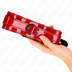 KINK - ADJUSTABLE NECKLACE RED WINE 37.5-49.5 CM X 5 CM