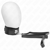 KINK - 116 CM NECKLACE WITH BELT WITH ADJUSTABLE BLACK LEATHER STRAP 40-48 CM X 6 CM