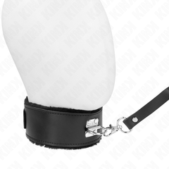 KINK - 116 CM NECKLACE WITH BELT WITH ADJUSTABLE BLACK LEATHER STRAP 40-48 CM X 6 CM