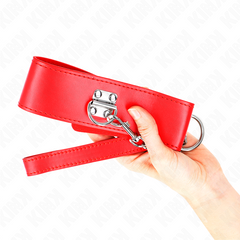 KINK - 65 CM NECKLACE WITH BELT WITH ADJUSTABLE WIDE RED STRAP 33.5-41 CM X 5 CM