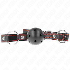 KINK - HARD HOLLOW BLACK BALL GAG MODEL 2 65 x 2.5 CM