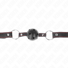 KINK - HARD HOLLOW BLACK BALL GAG MODEL 2 65 x 2.5 CM