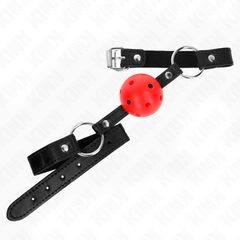 KINK - HOLLOW RED BALL HARD 4.5 CM GAG MODEL 1 63.5 X 2 CM