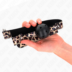 KINK - BREATHABLE LEOPARD BALL 4.5 CM GAG 65 x 2.5 CM