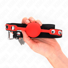 KINK - SILICONE BALL GAG 4 CM WITH LOCK 60 x 2 CM