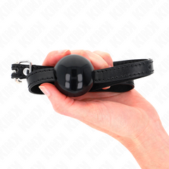 KINK - BLACK SIMPLE BALL GAG 4 CM 65 x 1.5 CM
