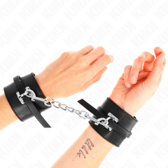 KINK - DELUXE BLACK ADJUSTABLE LOCKING WRIST BRACES 14.5-21CM X 6CM