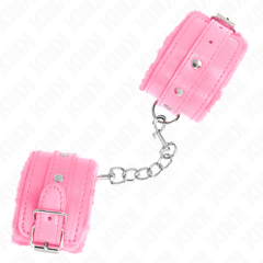 KINK - PREMIUM PINK LEATHER LINING WRIST WITH ADJUSTABLE PINK BELT 17-29 CM X 6 CM