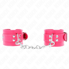 KINK - RASPBERRY ROSE CUFFS WITH ADJUSTABLE RASPBERRY ROSE LINING 20-28 CM X 5.5 CM