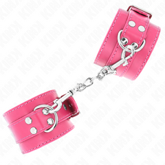 KINK - RASPBERRY ROSE CUFFS WITH ADJUSTABLE RASPBERRY ROSE LINING 20-28 CM X 5.5 CM