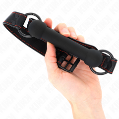 KINK - BONE GAG WITH ADJUSTABLE BLACK LEATHER STRAP 41-57 CM