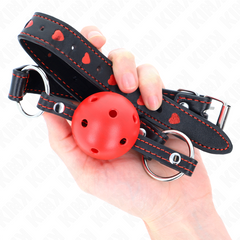 KINK - HARD HOLLOW RED BALL GAG MODEL 2 65 x 2.5 CM