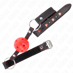 KINK - HARD HOLLOW RED BALL GAG MODEL 2 65 x 2.5 CM