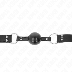 KINK - SOFT AND SOLID BALL GAG 4 CM WITH LEATHER STRAP 62 x 2.5 CM ADJUSTABLE 42-58 CM
