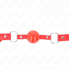 KINK - TPE BALL GAG 4 CM WITH RED LOCK 60 x 2 CM