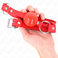 KINK - TPE BALL GAG 4 CM WITH RED LOCK 60 x 2 CM
