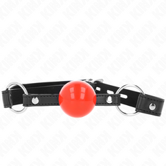 KINK - BALL GAG 4 CM WITH LOCK RED BALL BLACK HANDLE 60 x 2 CM